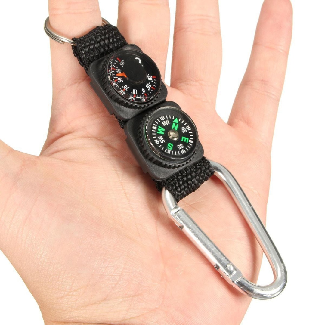 Mini Survival Buckle with Compass and Thermometer Mini Survival Buckle with Compass and Thermometer