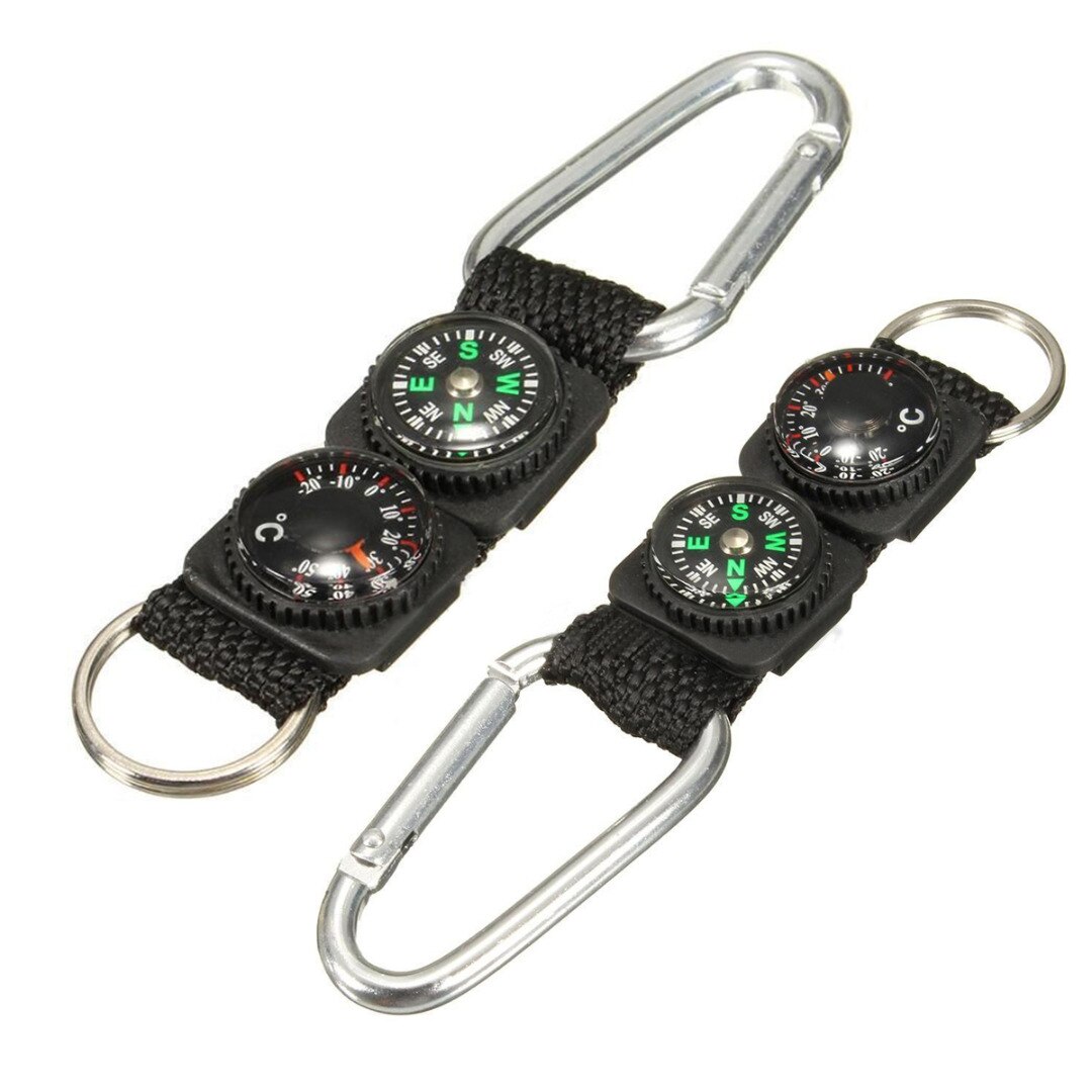 Mini Survival Buckle with Compass and Thermometer Mini Survival Buckle with Compass and Thermometer