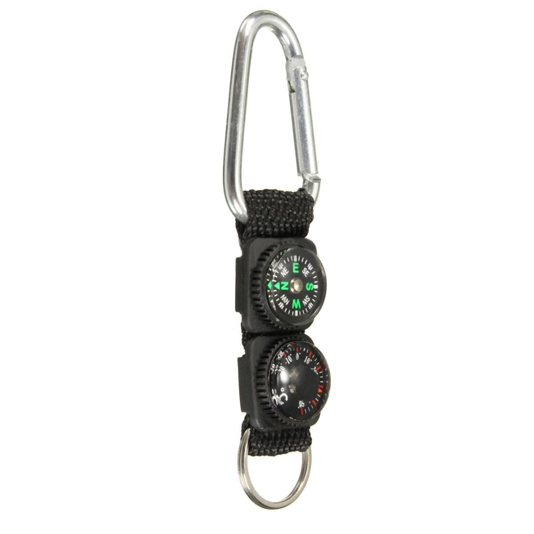 Mini Survival Buckle with Compass and Thermometer Mini Survival Buckle with Compass and Thermometer