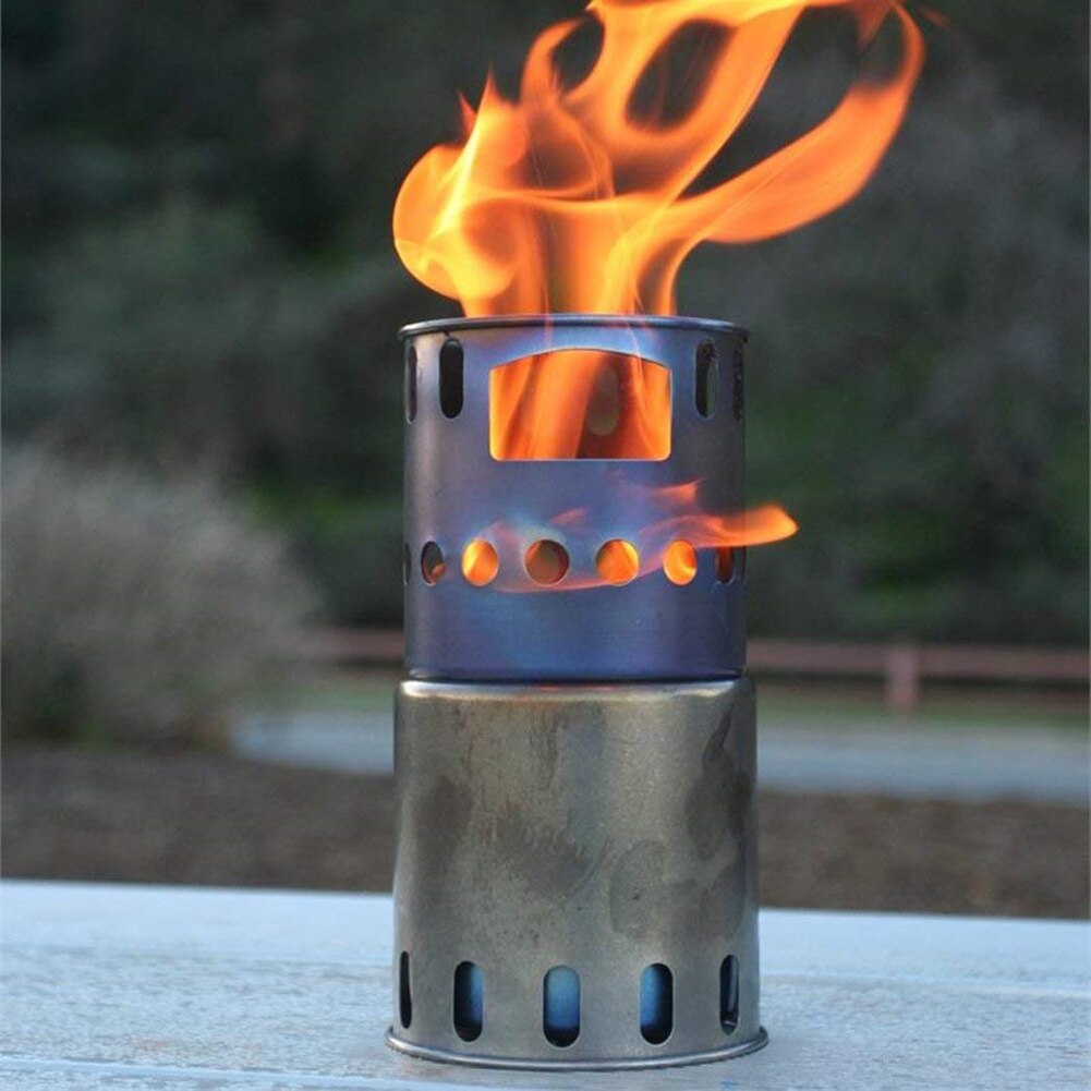 Lightweight Titanium Wood Camping Stove Lightweight Titanium Wood Camping Stove
