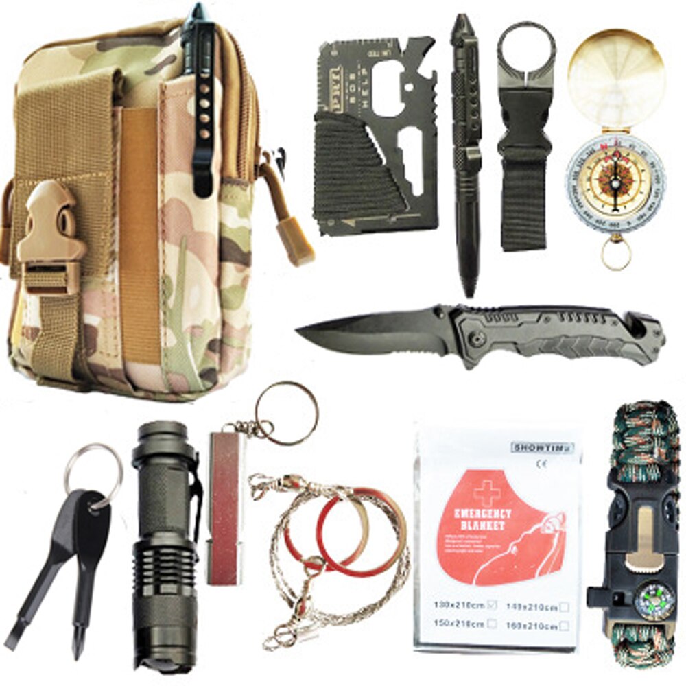 12 in 1 Survival Kit with Knife 12 in 1 Survival Kit with Knife