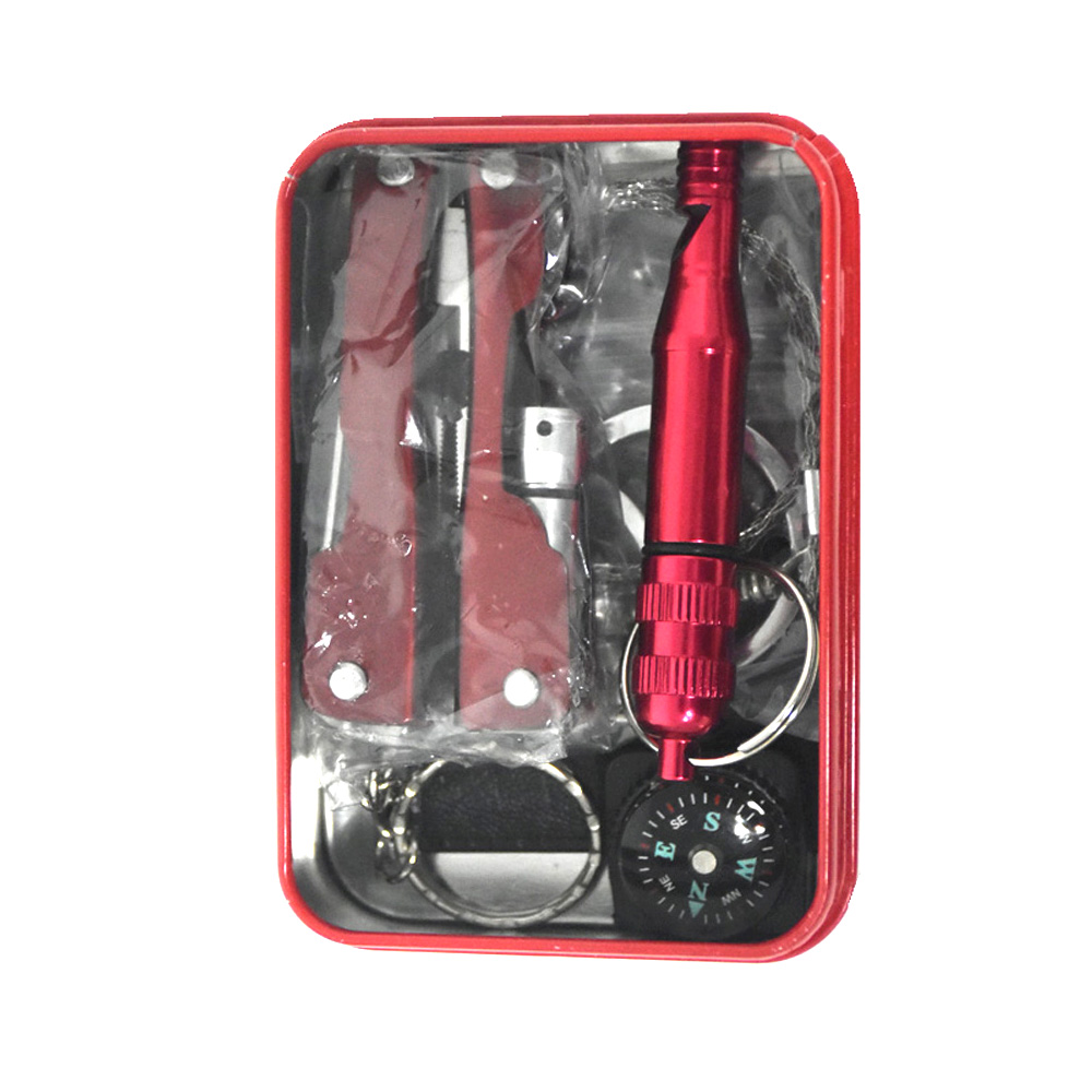 Mini Emergency Outdoor Kit with Waterproof Box Mini Emergency Outdoor Kit with Waterproof Box