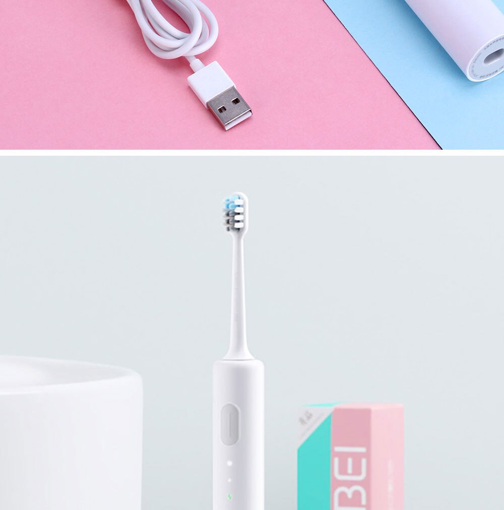 Ultrasonic USB Rechargeable Waterproof Toothbrush