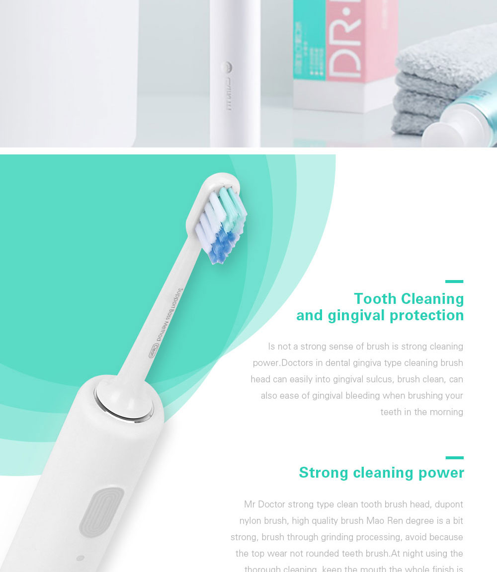 Ultrasonic USB Rechargeable Waterproof Toothbrush