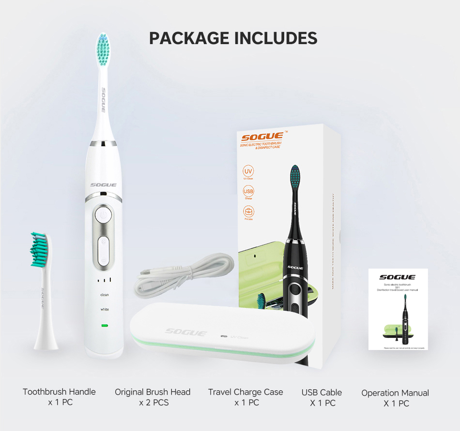 Electric Toothbrush with UV Sterilizer Travel Case