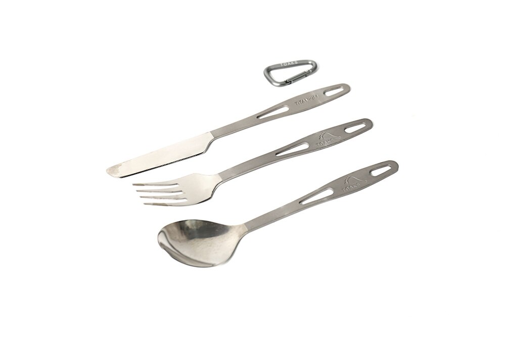 Titanium Camping Cutlery Set with Buckle Titanium Camping Cutlery Set with Buckle