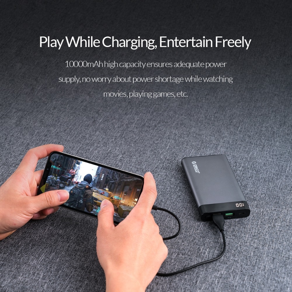 10000 mAh Dual USB Power Bank for Smartphone