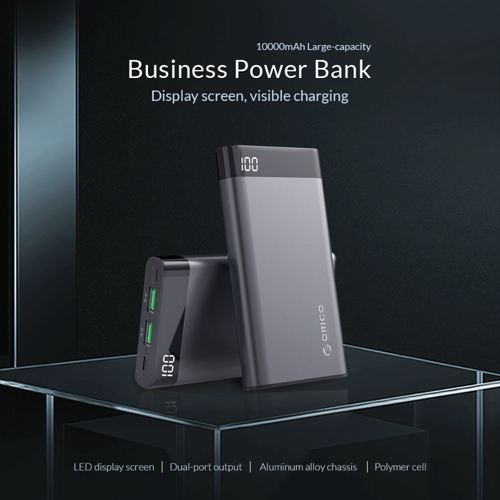 10000 mAh Dual USB Power Bank for Smartphone
