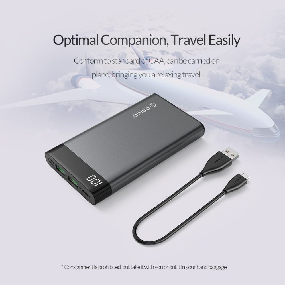 10000 mAh Dual USB Power Bank for Smartphone