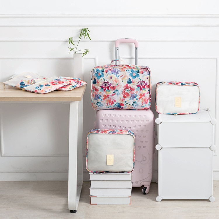 Printed Travel Storage Bags 6 pcs/Set