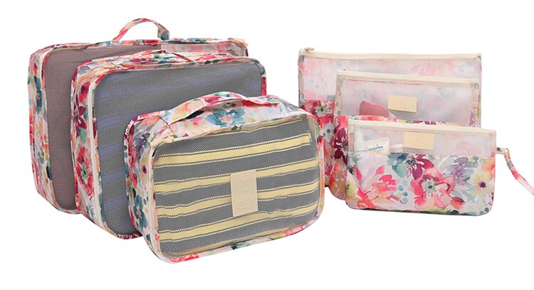 Printed Travel Storage Bags 6 pcs/Set