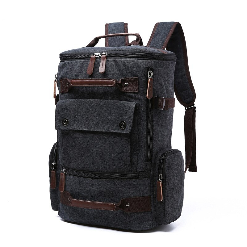 Men's Rectangular Shaped Canvas Backpack